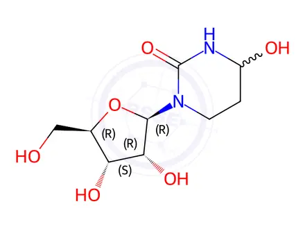 Chemical structure of Uridine Impurity 27(Tetrahydrouridine)