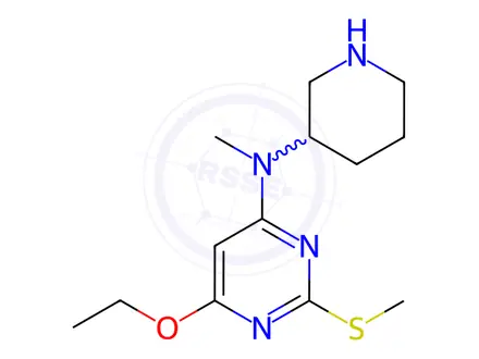 Chemical structure of (6-Ethoxy-2-Methylsulfanyl-pyriMidin-4-yl)-Methyl-piperidin-3-yl-aMine hydrochloride