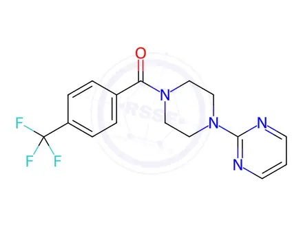 Chemical structure of (4-(Pyrimidin-2-yl)piperazin-1-yl)(4-(trifluoromethyl)phenyl)methanone