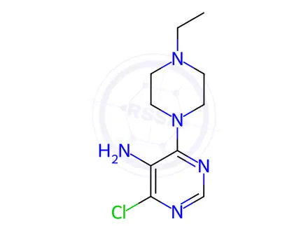 Chemical structure of 4-Chloro-6-(4-ethylpiperazin-1-yl)pyrimidin-5-amine