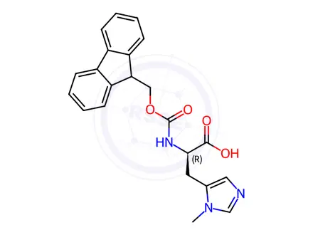 Chemical structure of Fmoc-D-His(3-Me)-OH