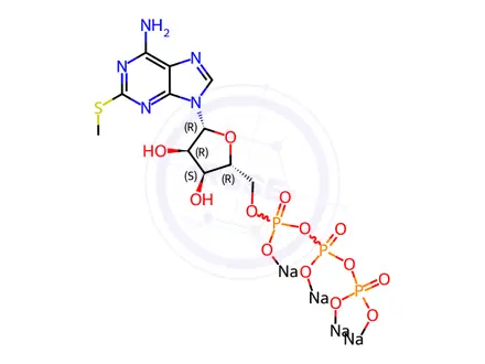 Chemical structure of 2-Methylthioadenosine Triphosphate Tetrasodium Salt DISCONTINUED. Please see M785250.