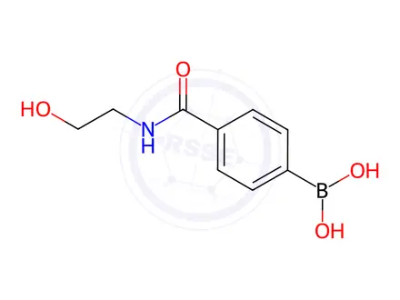 Chemical structure of (4-((2-Hydroxyethyl)carbamoyl)phenyl)boronic acid