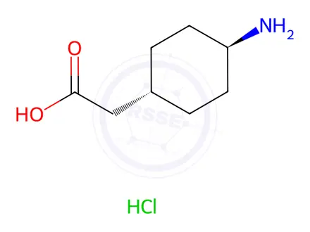 Chemical structure of trans-2-(4-Aminocyclohexyl)acetic acid hydrochloride