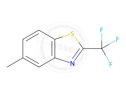 Chemical structure of Benzothiazole, 5-methyl-2-(trifluoromethyl)-(9CI)
