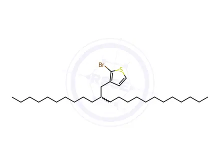 Chemical structure of Thiophene, 2-bromo-3-(2-decyltetradecyl)-