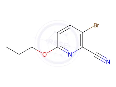 Chemical structure of 3-Bromo-6-propoxypicolinonitrile