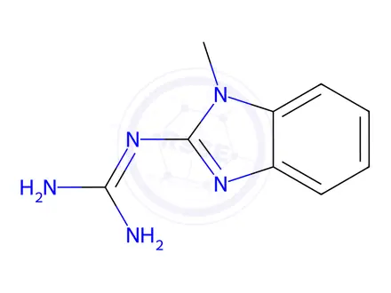 Chemical structure of Guanidine, (1-methyl-1H-benzimidazol-2-yl)-(9CI)