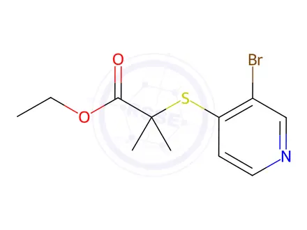 Chemical structure of Ethyl 2-[(3-Bromo-4-pyridinyl)thio]-2-methyl-propanoate