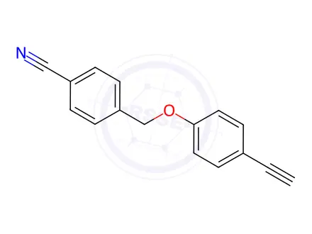 Chemical structure of Benzonitrile, 4-[(4-ethynylphenoxy)methyl]-