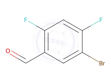 Chemical structure of BENZALDEHYDE, 5-BROMO-2,4-DIFLUORO