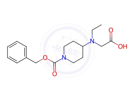 Chemical structure of n-(1-((Benzyloxy)carbonyl)piperidin-4-yl)-N-ethylglycine
