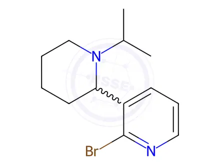 Chemical structure of 2-Bromo-3-(1-isopropylpiperidin-2-yl)pyridine