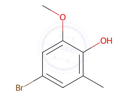 Chemical structure of 4-Bromo-6-methyl-2-methoxyphenol