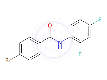 Chemical structure of 4-Bromo-N-(2,4-difluorophenyl)benzamide
