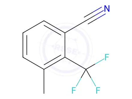 Chemical structure of Benzonitrile, 3-methyl-2-(trifluoromethyl)-