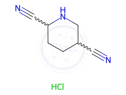 Chemical structure of Piperidine-2,5-dicarbonitrile hydrochloride