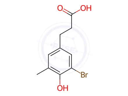 Chemical structure of 3-(3-Bromo-4-hydroxy-5-methyl-phenyl)propanoic acid