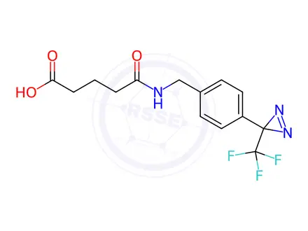 Chemical structure of Pentanoic acid, 5-oxo-5-[[[4-[3-(trifluoromethyl)-3H-diazirin-3-yl]phenyl]methyl]amino]-