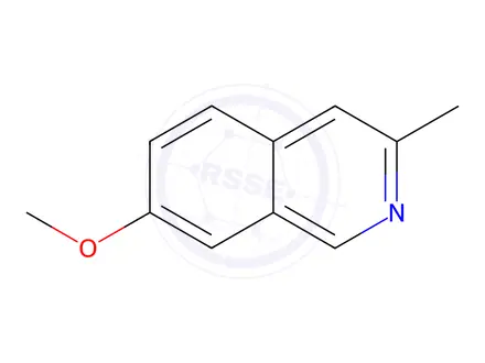 Chemical structure of Isoquinoline, 7-methoxy-3-methyl-(9CI)