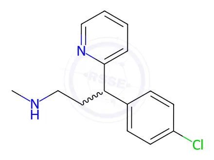 Chemical structure of Chlorpheniramine maleate impurity C reference