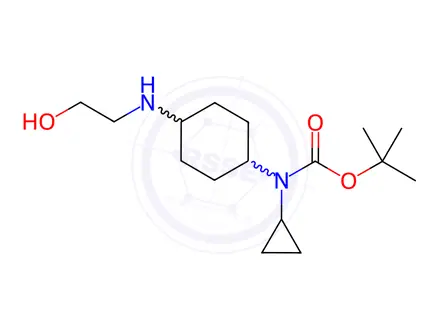 Chemical structure of Tert-butyl cyclopropyl(4-((2-hydroxyethyl)amino)cyclohexyl)carbamate