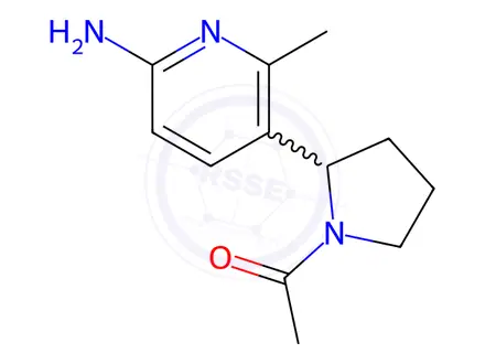 Chemical structure of 1-(2-(6-Amino-2-methylpyridin-3-yl)pyrrolidin-1-yl)ethan-1-one