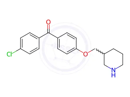 Chemical structure of (4-Chlorophenyl)[4-(3-piperidinylmethoxy)phenyl]-methanone