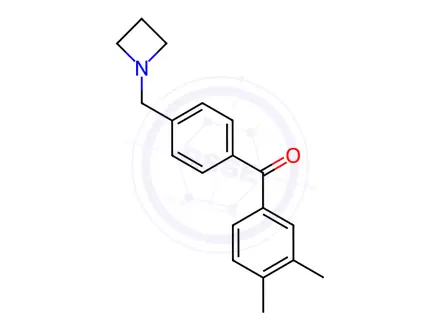 Chemical structure of (4-(Azetidin-1-ylmethyl)phenyl)(3,4-dimethylphenyl)methanone