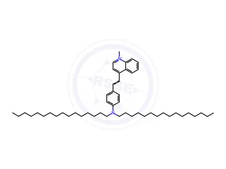 Chemical structure of 4-(P-DIHEXADECYLAMINOSTYRYL)-N-METHYLQUINOLINIUM IODIDE
