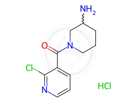 Chemical structure of (3-AMino-piperidin-1-yl)-(2-chloro-pyridin-3-yl)-Methanone hydrochloride
