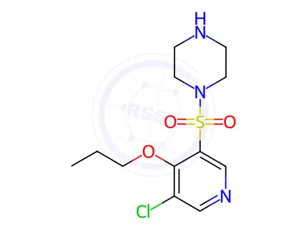 Chemical structure of 1-((5-Chloro-4-propoxypyridin-3-yl)sulfonyl)piperazine