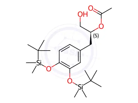 Chemical structure of (2S)-[3,4-Bis[[(1,1-dimethylethyl)dimethylsilyl]oxy]phenyl]-1,2-propanediol