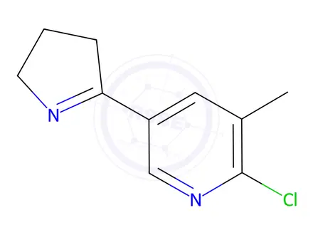 Chemical structure of 2-Chloro-5-(3,4-dihydro-2H-pyrrol-5-yl)-3-methylpyridine