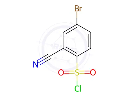 Chemical structure of 4-Bromo-2-cyanobenzenesulfonyl chloride