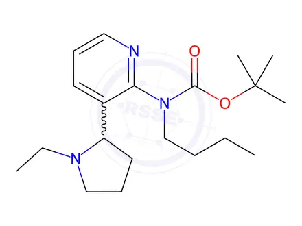 Chemical structure of tert-Butyl butyl(3-(1-ethylpyrrolidin-2-yl)pyridin-2-yl)carbamate