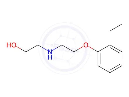 Chemical structure of Ethanol, 2-[[2-(2-ethylphenoxy)ethyl]amino]-(9CI)