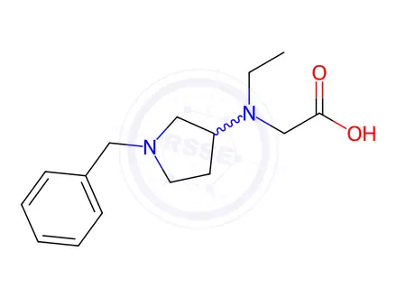 Chemical structure of 2-((1-Benzylpyrrolidin-3-yl)(ethyl)amino)acetic acid