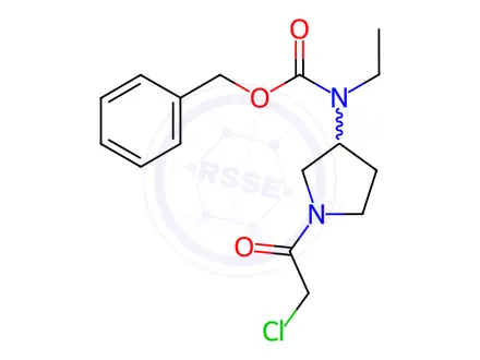 Chemical structure of Benzyl (1-(2-chloroacetyl)pyrrolidin-3-yl)(ethyl)carbamate