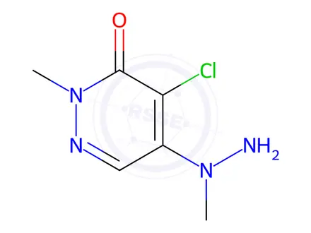 Chemical structure of 4-Chloro-2-methyl-5-(1-methylhydrazino)-2,3-dihydropyridazin-3-one