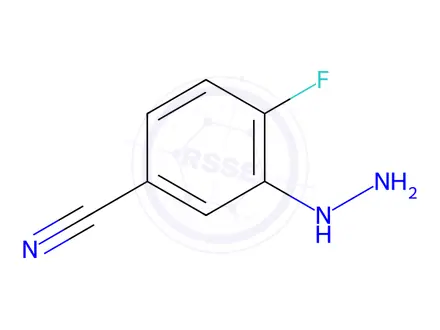 Chemical structure of Benzonitrile, 4-fluoro-3-hydrazinyl-