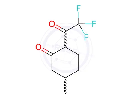 Chemical structure of Cyclohexanone, 5-methyl-2-(trifluoroacetyl)-(9CI)