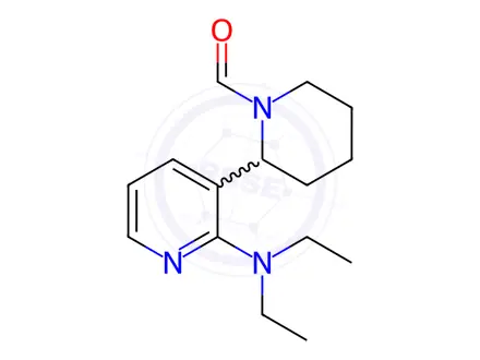 Chemical structure of 2-(2-(Diethylamino)pyridin-3-yl)piperidine-1-carbaldehyde