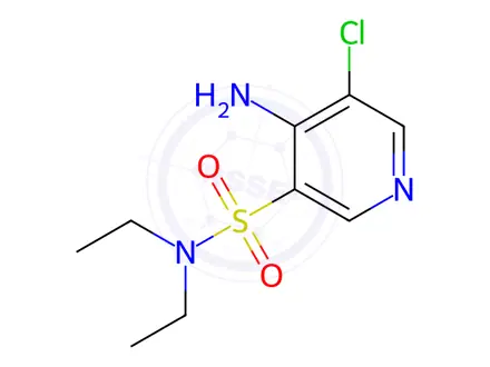 Chemical structure of 4-Amino-5-chloro-N,N-diethylpyridine-3-sulfonamide