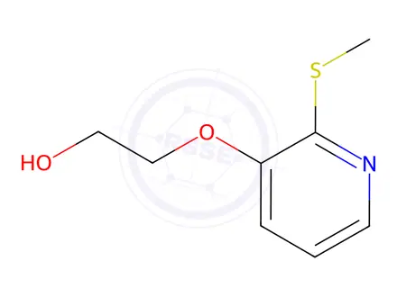 Chemical structure of Ethanol, 2-[[2-(methylthio)-3-pyridinyl]oxy]-(9CI)