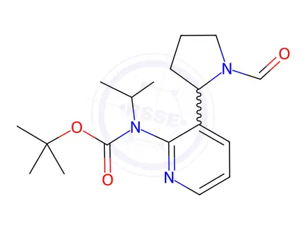 Chemical structure of tert-Butyl (3-(1-formylpyrrolidin-2-yl)pyridin-2-yl)(isopropyl)carbamate
