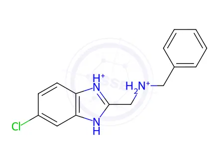 Chemical structure of 5-Chloro-2-benzylaminomethyl benzimidazole dihydrochloride