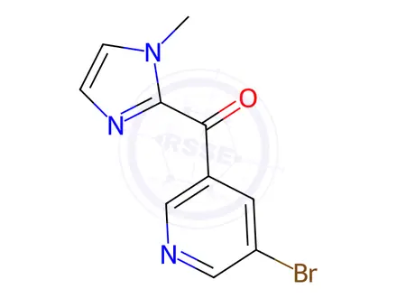 Chemical structure of (5-Bromopyridin-3-yl)(1-methyl-1H-imidazol-2-yl)methanone