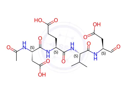 Chemical structure of Ac-Asp-Glu-Val-Asp-aldehyde (pseudo acid)