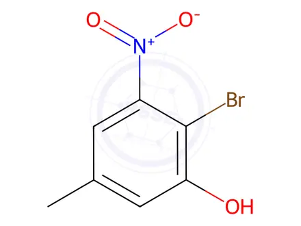 Chemical structure of 2-Bromo-5-methyl-3-nitrophenol